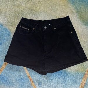 Vintage Calvin Klein black denim shorts (sz9)